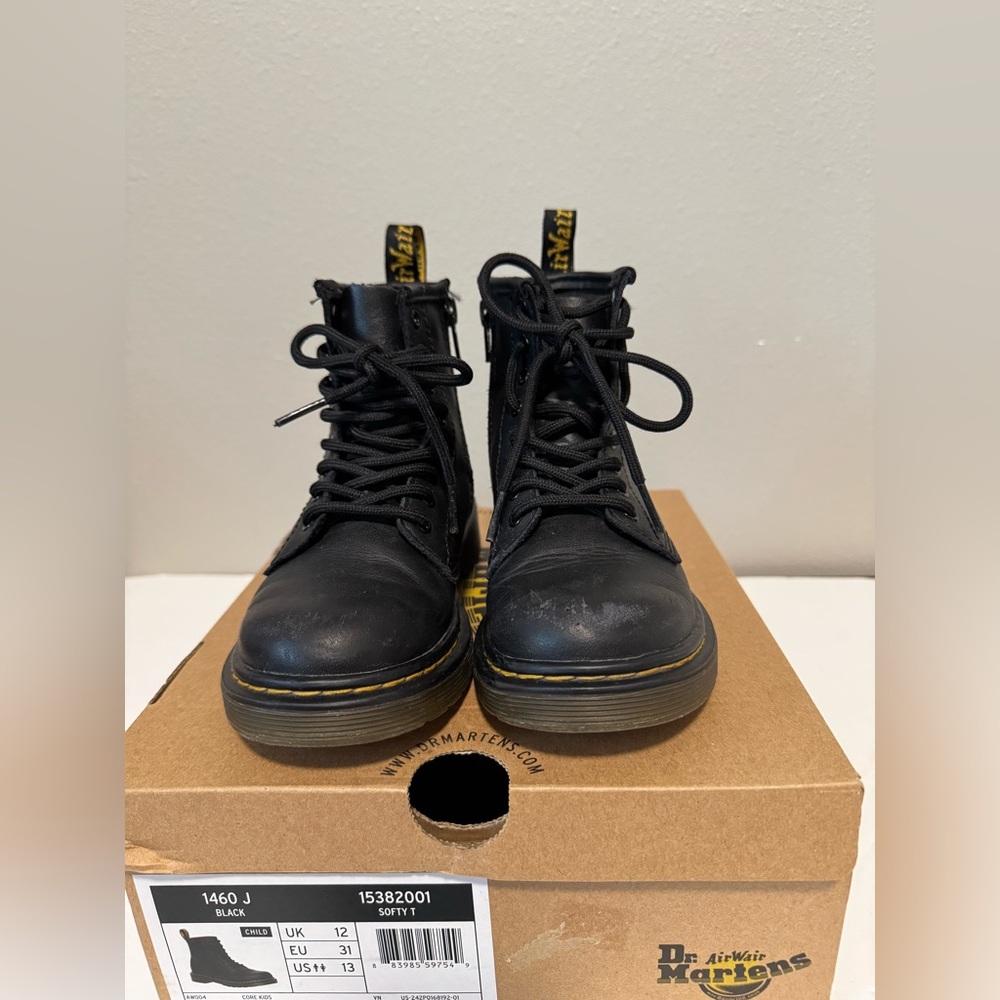 Dr Martin JUNIOR 1460 SOFTY T LEATHER LACE UP BOOTS